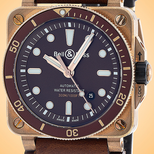 Bell & Ross BR 03-92 Diver Automatic Bronze Mens Limited Edition Watch BR0392-D-BR-BR/SCA