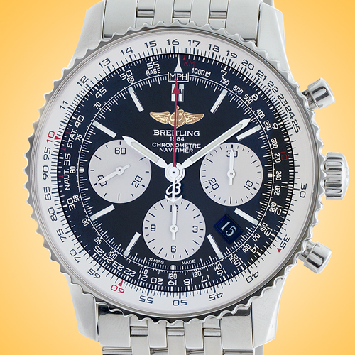 Breitling Navitimer 1 B01 Chronograph 46 Automatic Stainless Steel Mens Watch AB0127211B1A1