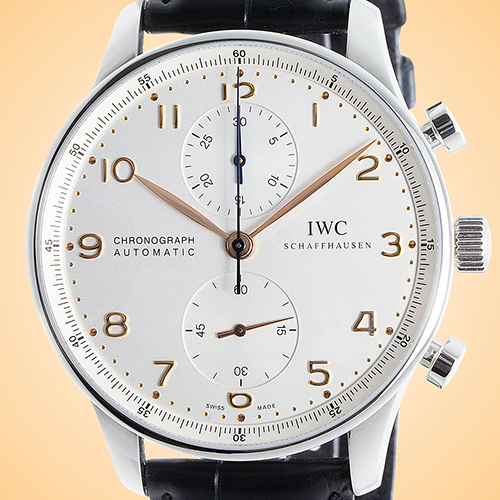 IWC Portuguese Automatic Chronograph Stainless Steel Mens Watch IW3714-01